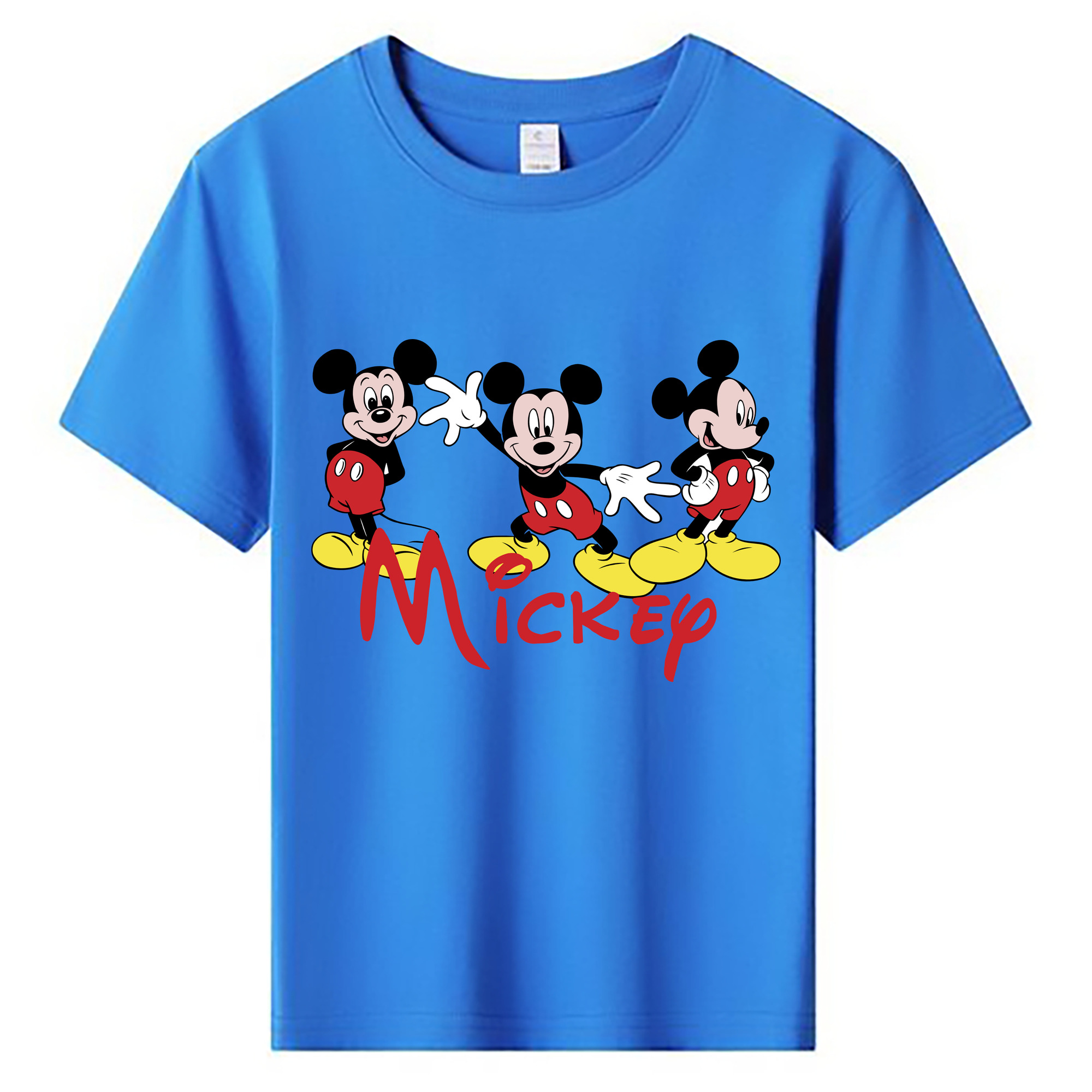 ミッキーマウス Mickey Mouse 綿100％キッズTシャツ（フロントプリント）